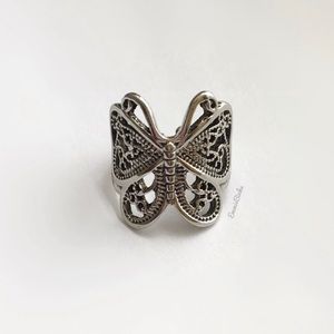 💥3for$28 New Antique Patina Bohemian Cut Out Butterfly Statement Cocktail Ring
